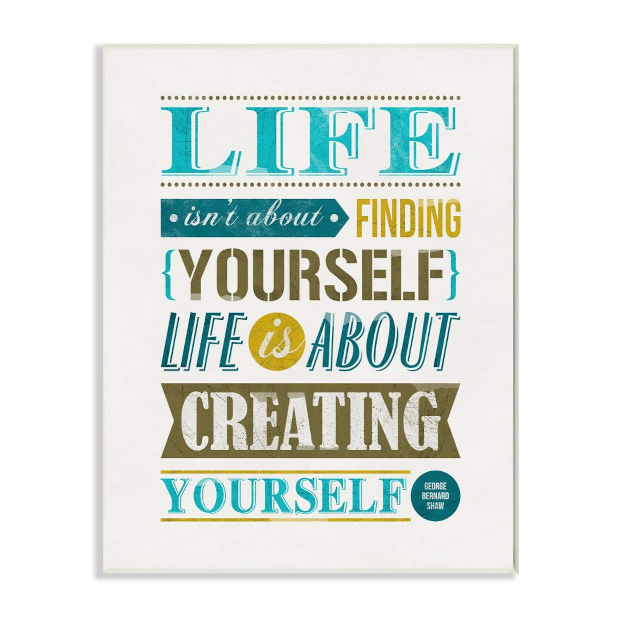 Stupell Industries Creating Yourself Wooden Wall Plaque